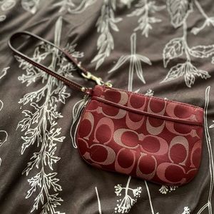 Coach Wristlet- Maroon & Gold